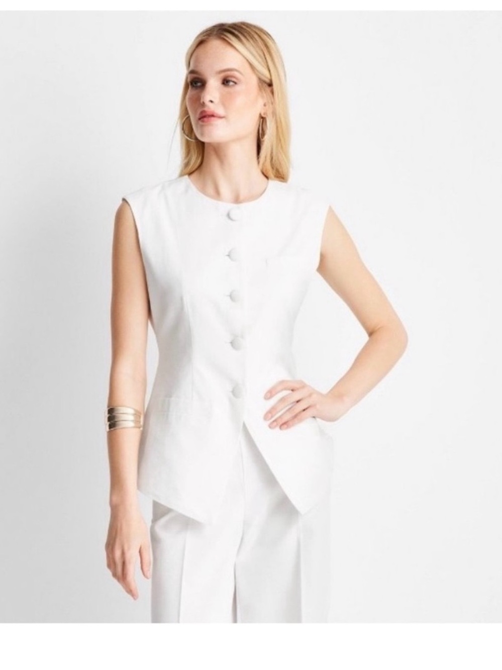 Target Future Collective Women’s white linen vest